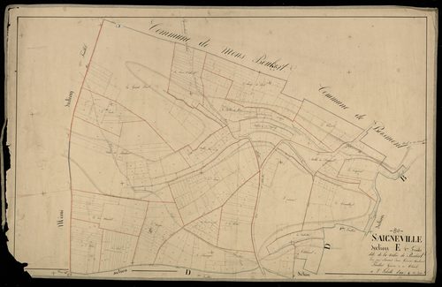 Plan du cadastre napoléonien - Saigneville : Vallée de Boubert (La), E1