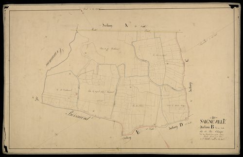 Plan du cadastre napoléonien - Saigneville : Bas Champs (les), B