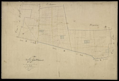 Plan du cadastre napoléonien - Sailly-Flibeaucourt (Sailly-le sec) : Bois planté (Le) ; Moulin de Sailly (Le), A1