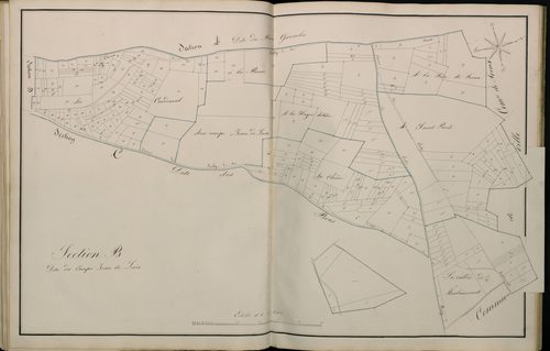 Plan du cadastre napoléonien - Atlas cantonal - Sailly-le-Sec (Sailly le Sec) : Camps Jean de Laix (Les), B