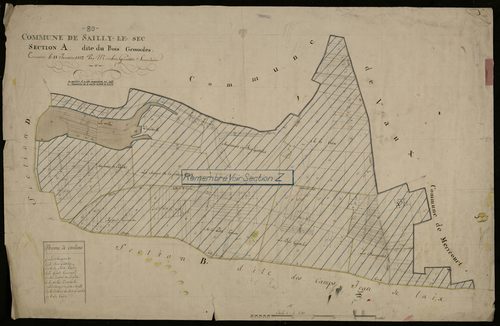 Plan du cadastre napoléonien - Sailly-le-Sec : Bois de Grossoles (Le), A