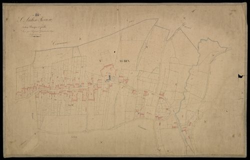 Plan du cadastre napoléonien - Saint-Aubin-Riviere (Saint-Aubin-Rivère) : section unique 1ère feuille