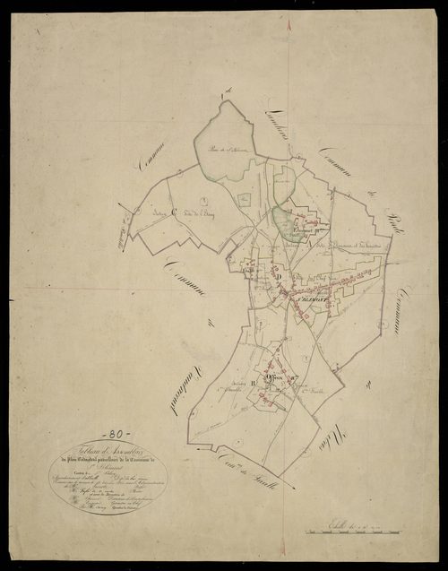 Plan du cadastre napoléonien - Saint-Blimont (Saint Blimont) : tableau d'assemblage