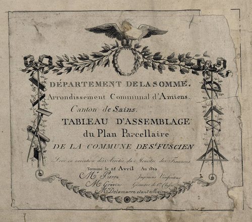 Plan du cadastre napoléonien - Atlas communal - Saint-Fuscien : cartouche