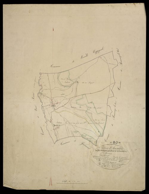 Plan du cadastre napoléonien - Saint-Germain-sur-Bresle (Saint-Germain) : tableau d'assemblage