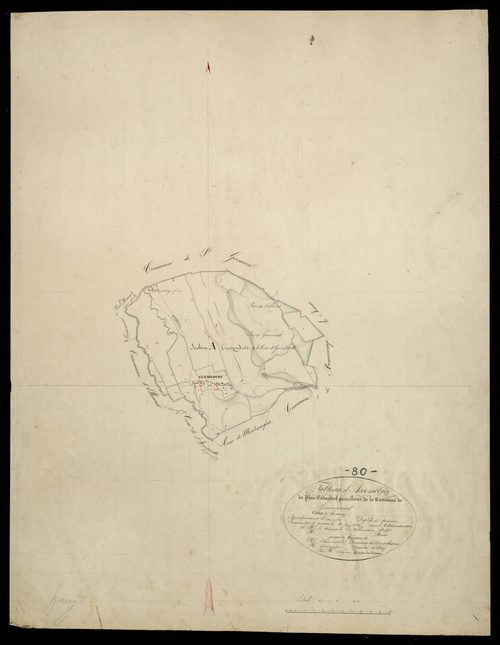 Plan du cadastre napoléonien - Saint-Germain-sur-Bresle (Guémicourt) : tableau d'assemblage