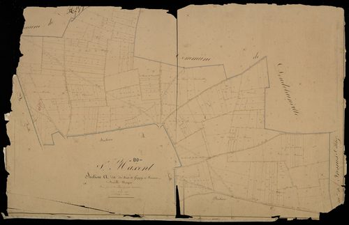 Plan du cadastre napoléonien - Saint-Maxent (Saint Maxent) : Fonds de Huppy et Fresnes (les), A