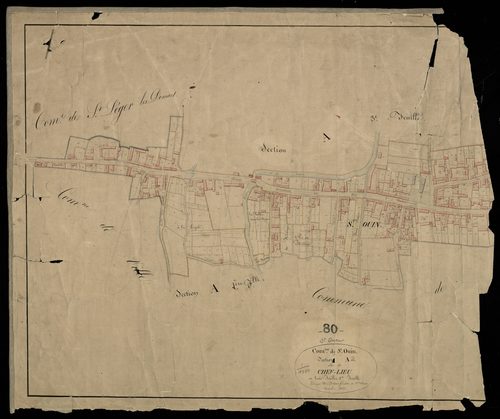 Plan du cadastre napoléonien - Saint-Ouen (Saint Ouin) : Chef-lieu (Le), A2