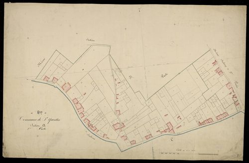 Plan du cadastre napoléonien - Saint-Quentin-la-Motte-Croix-Au-Bailly (Saint Quentin) : A2 (partie de A1 développée)