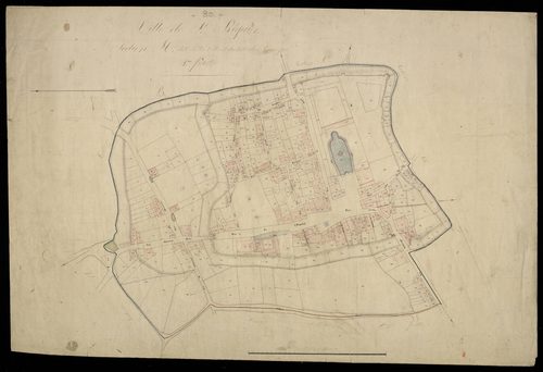Plan du cadastre napoléonien - Saint-Riquier (Saint Riquier) : Ville (La) ; Moulin Canique(Le), H1 (partie de H2 développée)