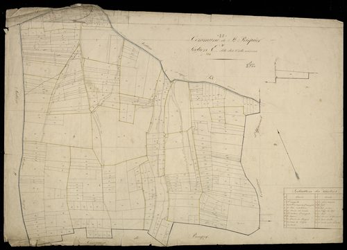 Plan du cadastre napoléonien - Saint-Riquier (Saint Riquier) : Vals minons (les), E