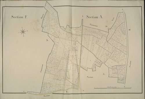 Plan du cadastre napoléonien - Saint-Sauflieu : A et F