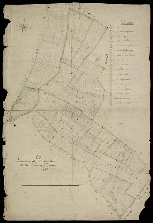 Plan du cadastre napoléonien - Saint-Sauflieu : Comtesse (La), B