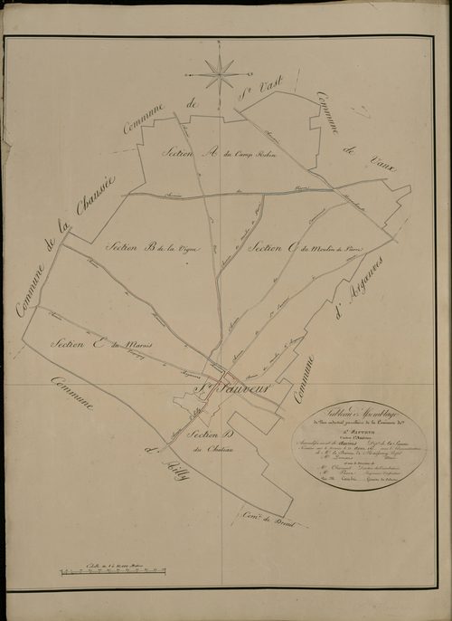 Plan du cadastre napoléonien - Saint-Sauveur : tableau d'assemblage
