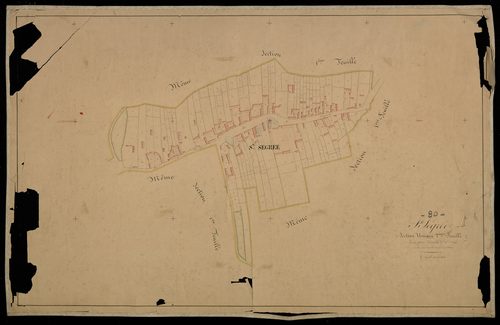 Plan du cadastre napoléonien - Sainte-Segree (Saint-Ségrée) : section unique 2e feuille