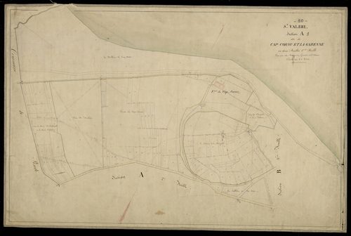 Plan du cadastre napoléonien - Saint-Valery-sur-Somme (Saint Valery) : Cap Hornu (Le) ; Garenne (La), A1