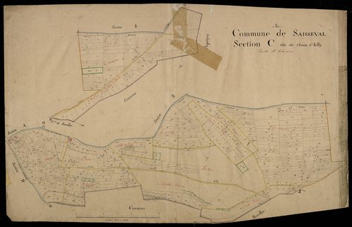 Plan du cadastre napoléonien - Saisseval : Chemin d'Ailly (Le), C
