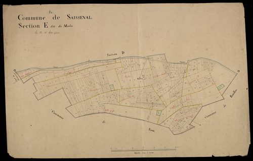 Plan du cadastre napoléonien - Saisseval : Moulin (Le), E