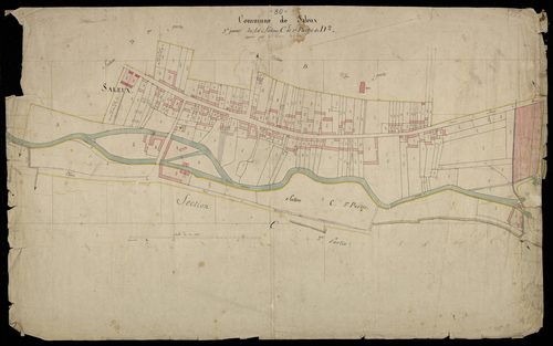 Plan du cadastre napoléonien - Saleux (Saleux) : C5 et D2 (une partie a été rattachée à Salouel en 1864)