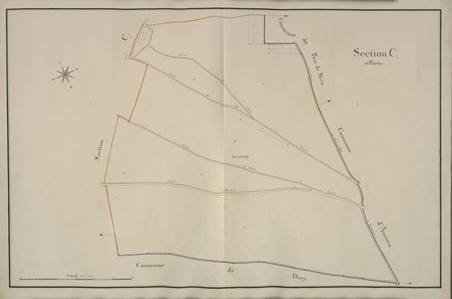 Plan du cadastre napoléonien - Saleux : C2