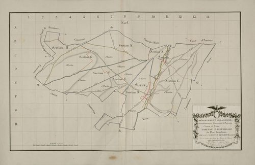 Plan du cadastre napoléonien - Saleux : tableau d'assemblage