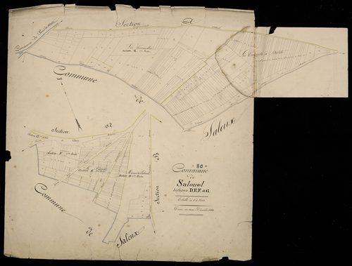 Plan du cadastre napoléonien - Salouel : D, E , F et G
