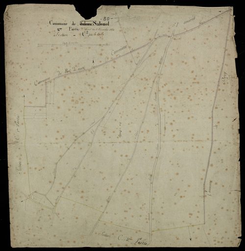 Plan du cadastre napoléonien - Salouel (Saleux Salouel) : Bailly, C2 (ancienne section C1 de Saleux Salouel rattachée à Salouel en 1864)