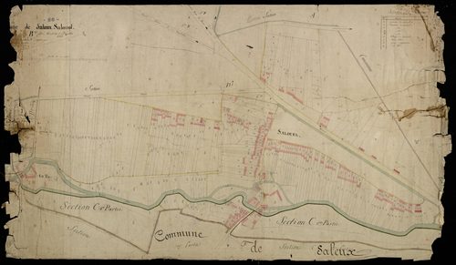 Plan du cadastre napoléonien - Salouel (Saleux Salouel) : B (partie rattachée à Salouel en 1864)