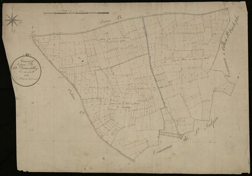 Plan du cadastre napoléonien - Sancourt : Dumontilloy, B
