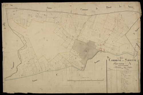 Plan du cadastre napoléonien - Saveuse : A