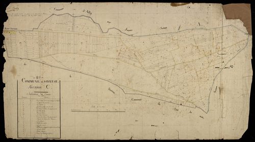 Plan du cadastre napoléonien - Saveuse : C