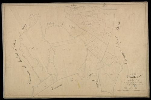 Plan du cadastre napoléonien - Senarpont : Long des prés du parc de Saint-Claude (Le), C1