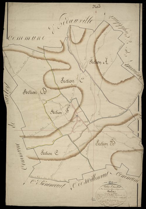 Plan du cadastre napoléonien - Senlis-le-Sec (Senlis) : tableau d'assemblage