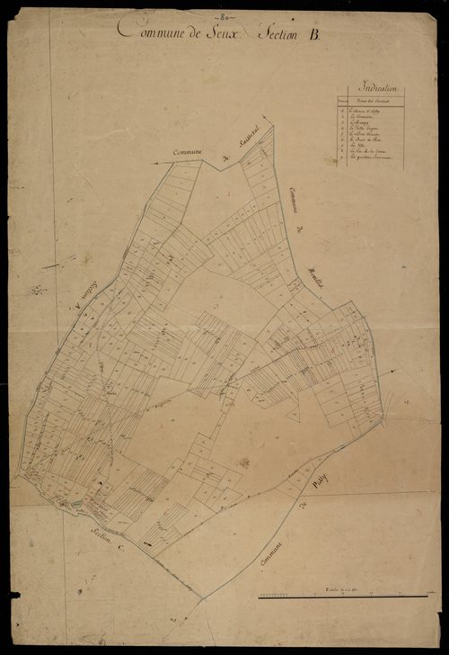 Plan du cadastre napoléonien - Seux : B