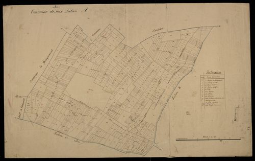 Plan du cadastre napoléonien - Seux : A