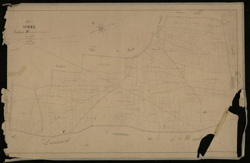 Plan du cadastre napoléonien - Sorel : Chemin de Guyencourt (Le), B