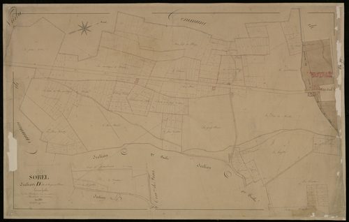 Plan du cadastre napoléonien - Sorel : Grosse Borne (La), D