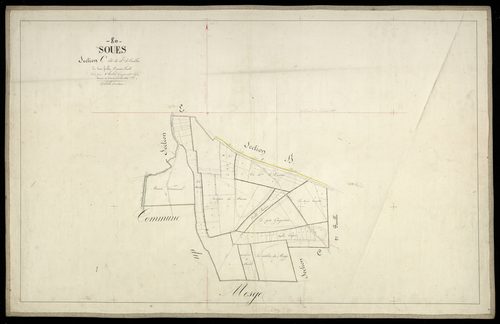 Plan du cadastre napoléonien - Soues : Chemin de Cavillon (Le), C1