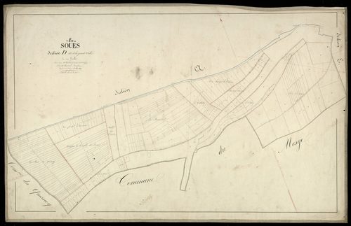 Plan du cadastre napoléonien - Soues : Grande Vallée (La), D