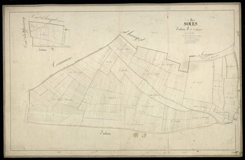 Plan du cadastre napoléonien - Soues : Campagnes (Les), A