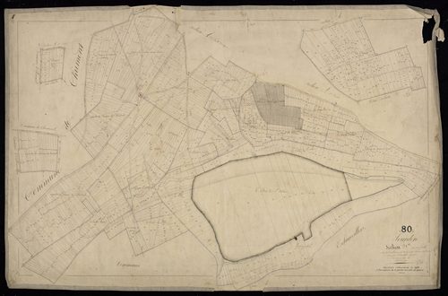 Plan du cadastre napoléonien - Sourdon : Vallée de Saint-Aubin (La) ; Chemin de Breteuil (Le), B et morceau développé de B