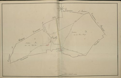Plan du cadastre napoléonien - Atlas cantonal - Tailly : tableau d'assemblage