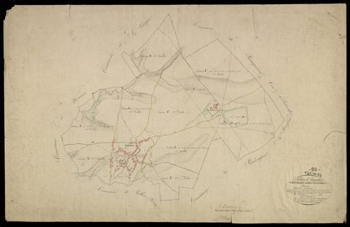 Plan du cadastre napoléonien - Talmas : tableau d'assemblage