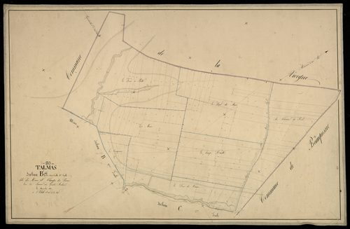 Plan du cadastre napoléonien - Talmas : Muses (Les) ; Champs de Pierre (Les), B1