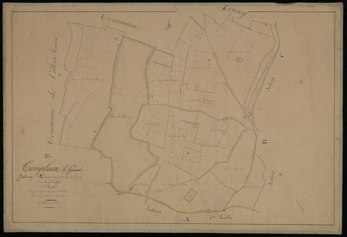 Plan du cadastre napoléonien - Templeux-le-Guerard : Coutures (Les) ; Bois de Ronsoy (Le), A2