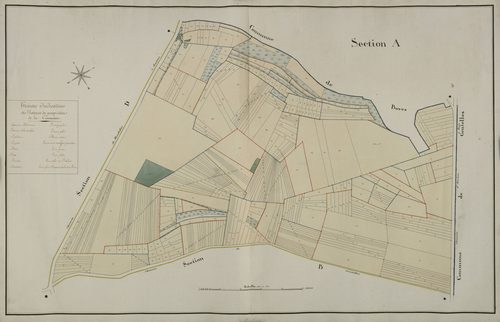 Plan du cadastre napoléonien - Thezy-Glimont (Thésy) : A
