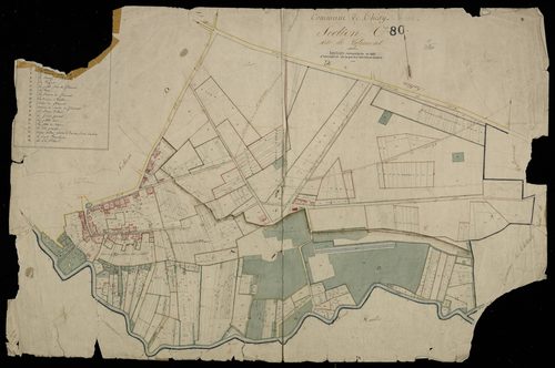 Plan du cadastre napoléonien - Thezy-Glimont (Thésis) : Glimont, C (remembrée en 1925)