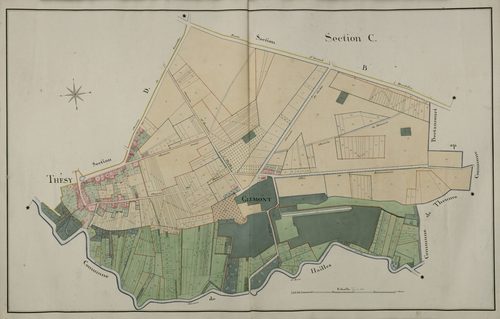 Plan du cadastre napoléonien - Thezy-Glimont (Thésy) : C