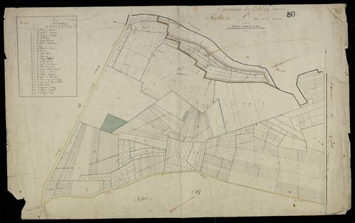 Plan du cadastre napoléonien - Thezy-Glimont (Thésis) : Couture (La), A (remembrée en 1925)
