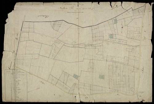 Plan du cadastre napoléonien - Thezy-Glimont (Thésis) : Grand Champ (Le), B (remembrée en 1925)